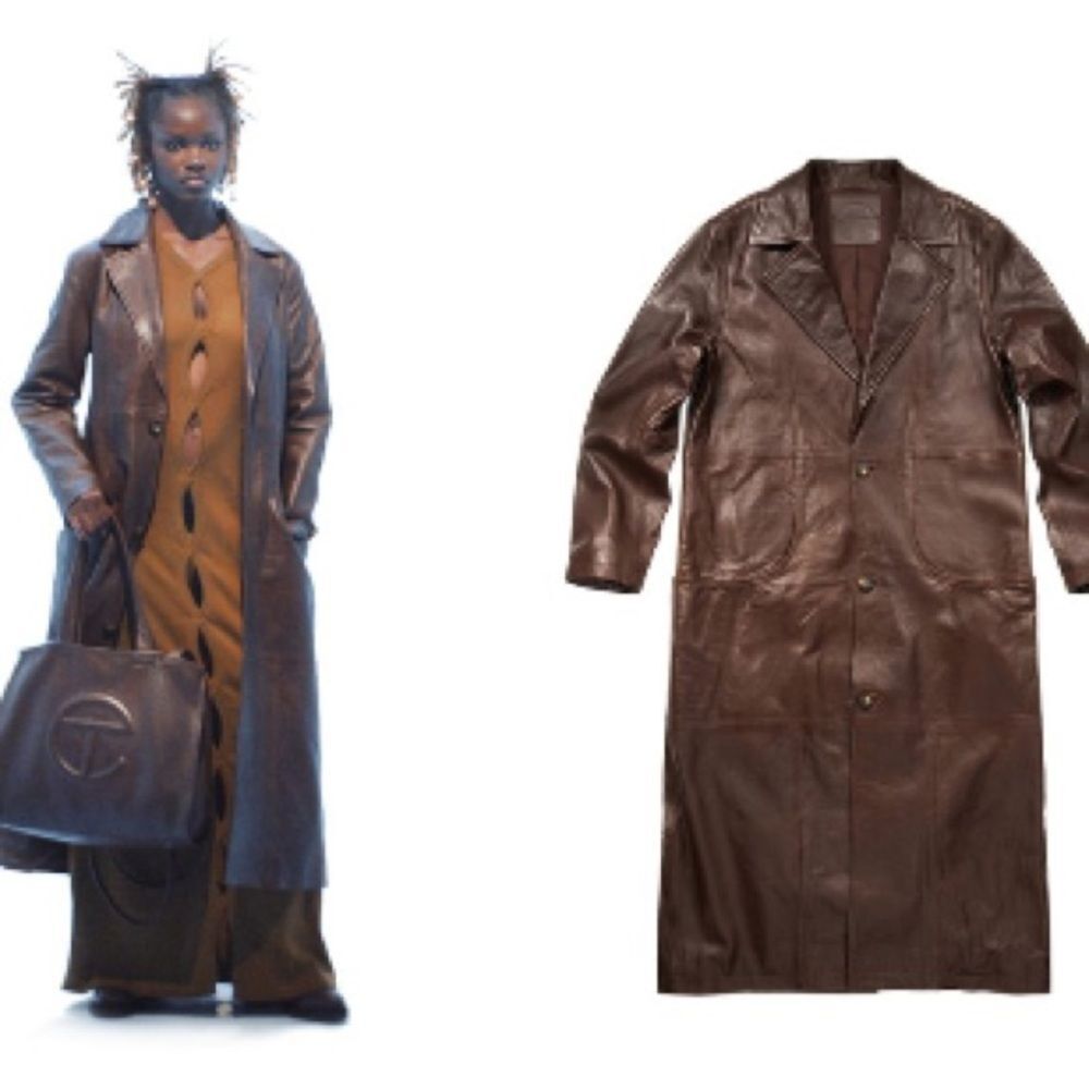 Telfar x Wilson’s Leather Unisex Sold-out Limited Stock Chocolate Trench Jacket